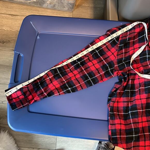 Saddlebred Red/Navy/Black Plaid Button Down Cotton Flannel - Picture 12 of 13